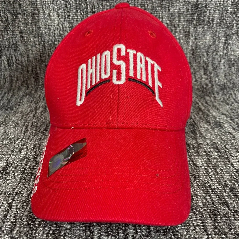 Ohio State Buckeyes Baseball Hat Mens One Size Red Embroidered Adjustable Cap